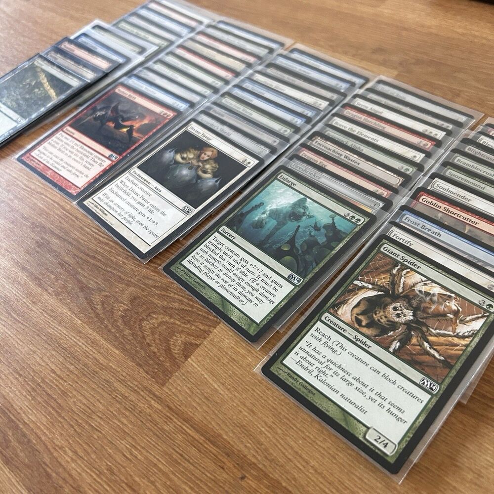 Magic The Gathering MTG 50 Card Lot Magic 2013 Sleeved Set Bulk Mix C/U/Lands